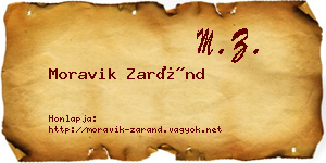 Moravik Zaránd névjegykártya